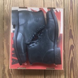 Chippewa Homestead Cap Toe Pebbled Leather Boots